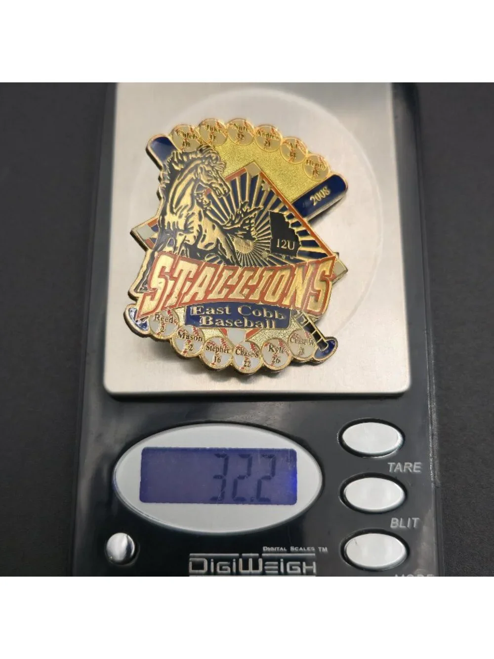 2008 East Cobb Baseball Stallions 12U Cooperstown Trading Pin B1445